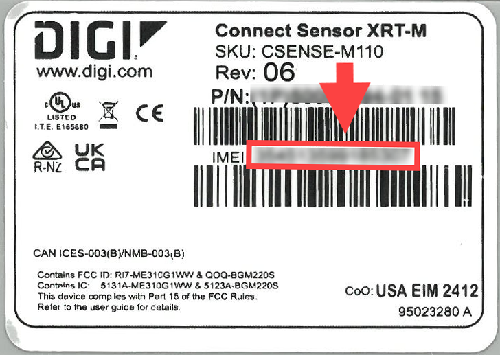 Label for Digi Connect Sensor XRT-M