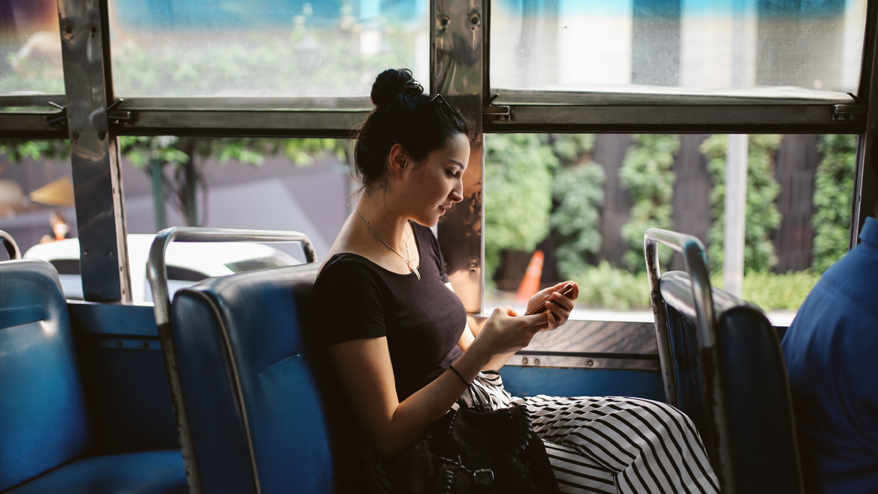 Passenger using Wi-Fi