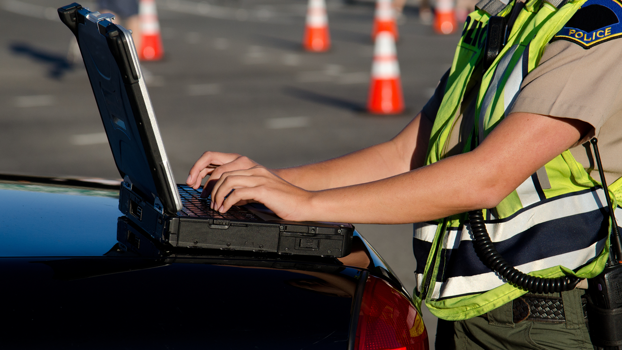 Police communications on laptop