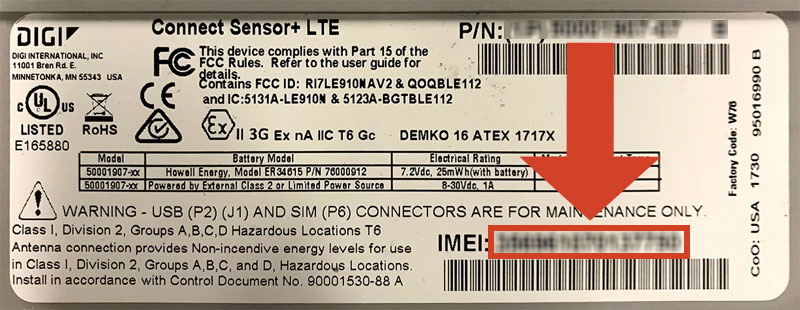 Label for Digi Connect Sensor+