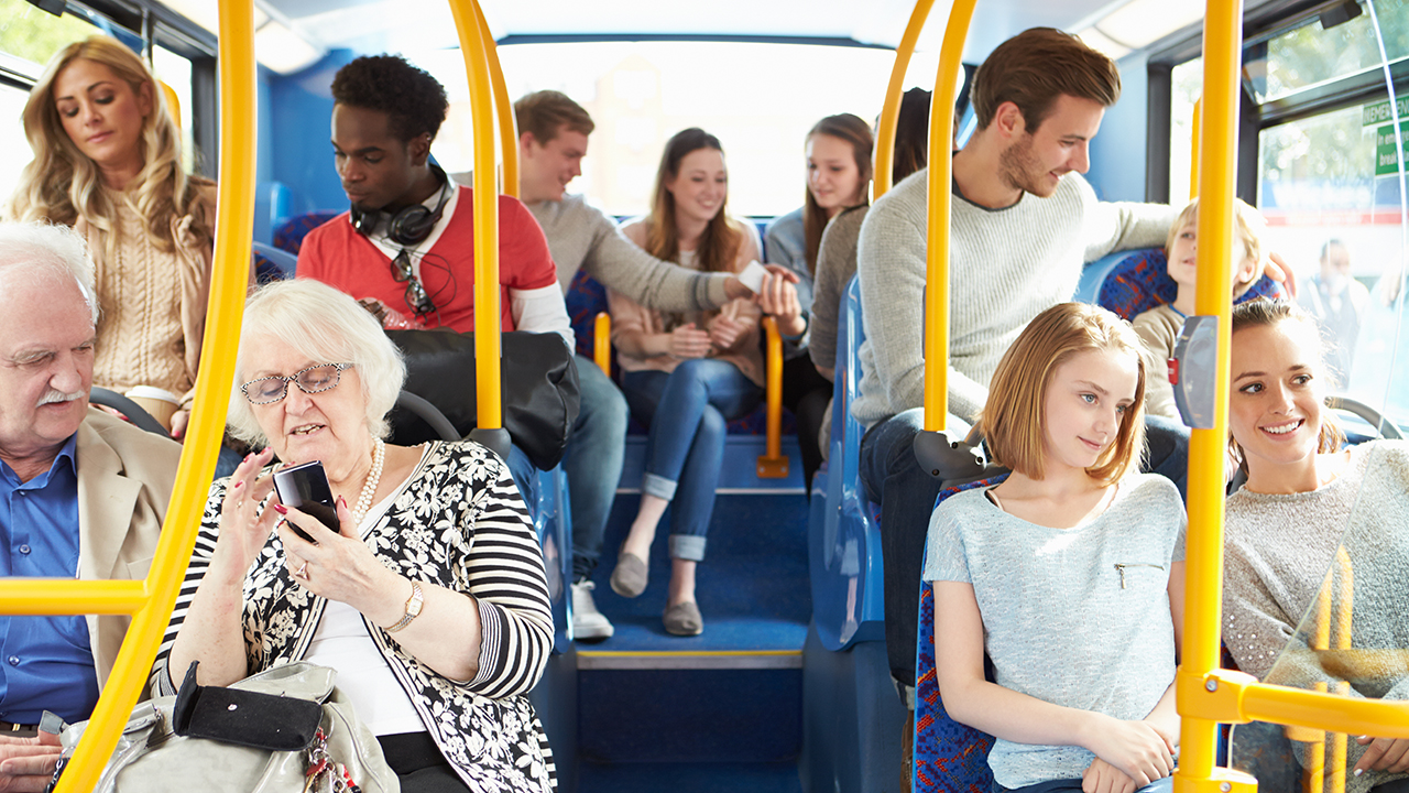 Busy Chicago bus