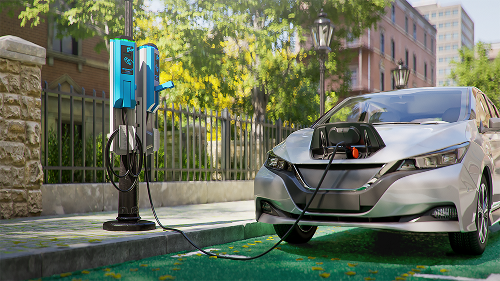 FLO EV charging station